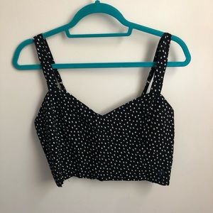 Abercrombie Black Dot Crop Top